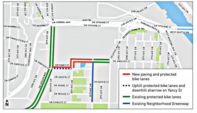 New Bike Lane Connects Delridge Way And Avalon Way Along Andover Street new-bike-lane-connects-delridge-way-and-avalon-way-along-andover-street